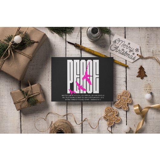 クリスマス平和キリスト教信仰の鳩 シーズンポストカード