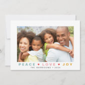 クリスマス平和ラブジョイ写真 シーズンカード (正面)