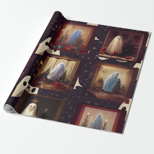 クリスマス幽霊たち ラッピングペーパー (アンロールド)