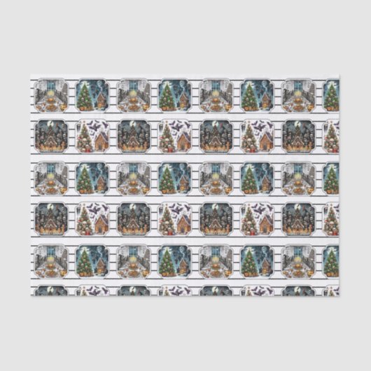 クリスマス幽霊のよく出るティッシュペーパー 薄葉紙 (正面)