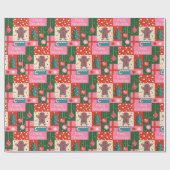 クリスマス幾何学的ホリデーノールクリスマス ラッピングペーパー (フラット)