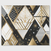 クリスマス幾何形状折り返し紙 ラッピングペーパー (フラット)