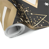 クリスマス幾何形状折り返し紙 ラッピングペーパー (ロールコーナー)