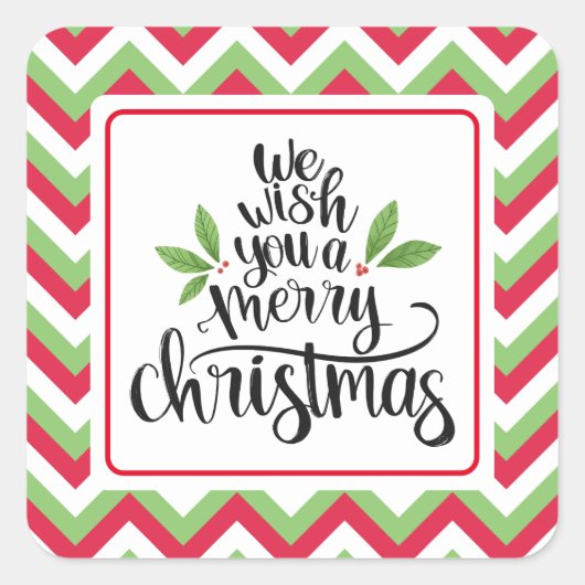 クリスマス広場のステッカーをお願い致します スクエアシール (正面)