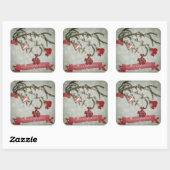 クリスマス広場のステッカー スクエアシール (シート)