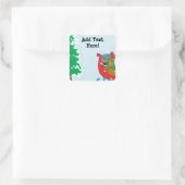 クリスマス広場のステッカー。パーソナライズ。 スクエアシール (バッグ)