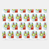 クリスマス座標予測できな鳥3 ラッピングペーパーシート (正面3)