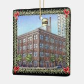 クリスマス建物 セラミックオーナメント (左)