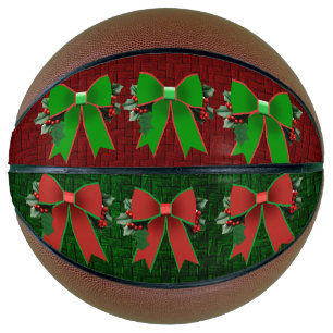 クリスマス弓とホリー弓バスケットボール バスケットボール