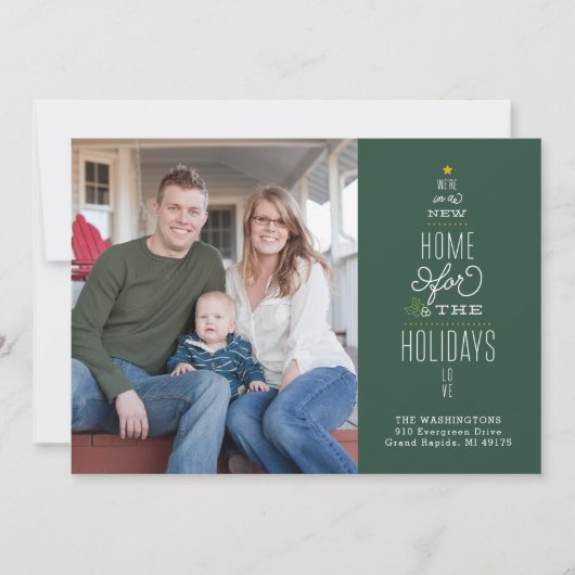 クリスマス引っ越しのお知らせの住所変更 シーズンカード (正面)