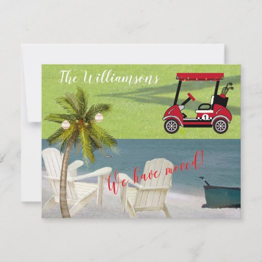 クリスマス引っ越しました海ビーチ予算の移動 案内状 (正面)