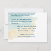 クリスマス引っ越しました海ビーチ予算の移動 案内状 (裏面)