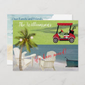 クリスマス引っ越しました海ビーチ予算の移動 案内状 (正面/裏面)