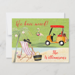 クリスマス引っ越しました海ビーチ予算の移動 案内状