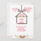 クリスマス引っ越し祝いパーティーパーティの招待状 招待状 (正面)