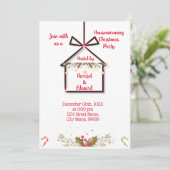 クリスマス引っ越し祝いパーティーパーティの招待状 招待状 (スタンド正面)