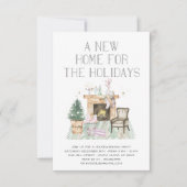 クリスマス引っ越し祝いパーティーパーティの招待状 招待状 (正面)
