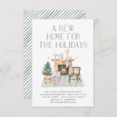 クリスマス引っ越し祝いパーティーパーティの招待状 招待状 (正面/裏面)