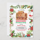クリスマス引っ越し祝いパーティーパーティー冬テーマ 招待状 (正面)