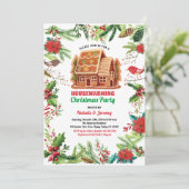 クリスマス引っ越し祝いパーティーパーティー冬テーマ 招待状 (スタンド正面)