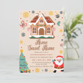 クリスマス引っ越し祝いパーティーパーティー冬招待状 招待状 (スタンド正面)