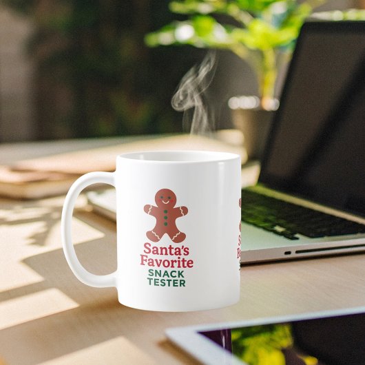 クリスマス引用文おもしろいスナックテスタージンジャーブレッドマン コーヒーマグカップ