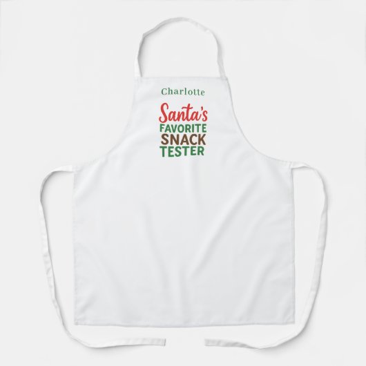 クリスマス引用文おもしろいスナック試験機名 エプロン (正面)