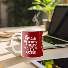 クリスマス引用文おもしろいパーティースピリッツは赤く味わう コーヒーマグカップ