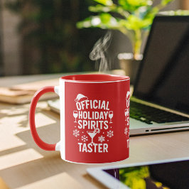 クリスマス引用文おもしろいパーティースピリッツは赤く味わう マグカップ