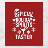 クリスマス引用文おもしろいパーティースピリッツは赤く味わう ワインラベル (シングルラベル)