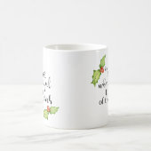 クリスマス引用文で最も素晴らしいタイムハンドレタリング コーヒーマグカップ (中央)