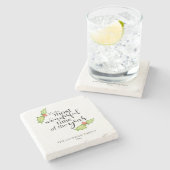 クリスマス引用文で最も素晴らしいタイムハンドレタリング ストーンコースター (横)