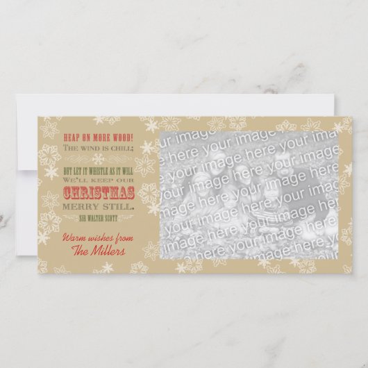 クリスマス引用文のフォトカード シーズンカード (正面)
