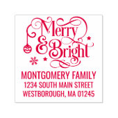 クリスマス引用文の喜びへ世界のモノグラム名 セルフインキングスタンプ (デザイン)