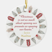 クリスマス引用文の意味Bable Tree装飾 セラミックオーナメント (正面)