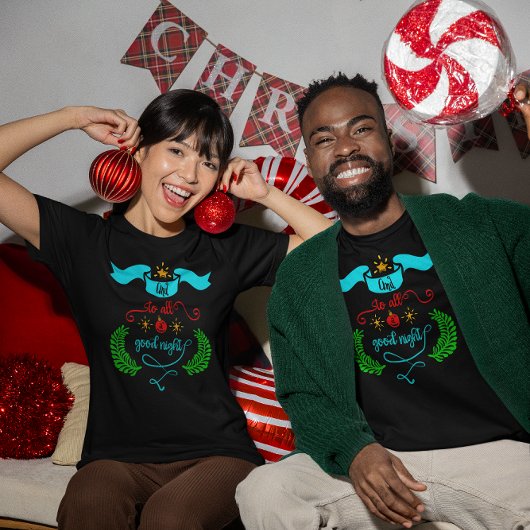 クリスマス引用文の良い夜ユニセックス Tシャツ