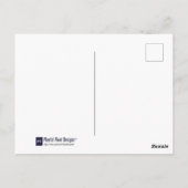 クリスマス引用文ウォーターカラーパープルレタリング ポストカード (裏面)