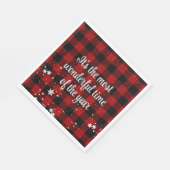 クリスマス引用文オンバッファロープレイド スタンダードランチョンナプキン (角)