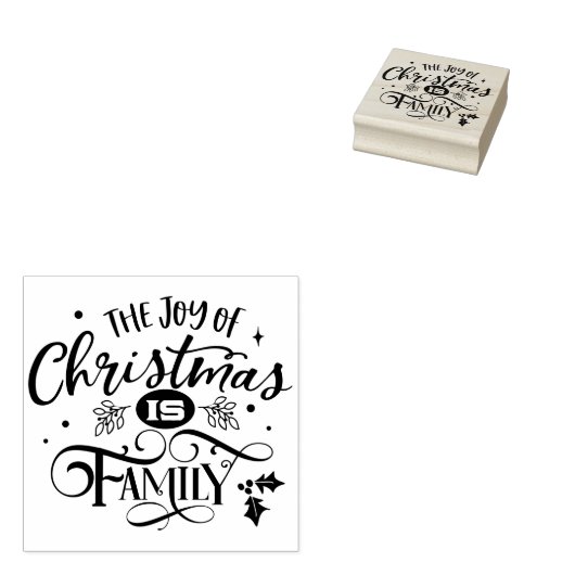 クリスマス引用文クリスマスの喜びは家族 ラバースタンプ (押印)