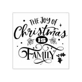 クリスマス引用文クリスマスの喜びは家族 ラバースタンプ (インプリント)