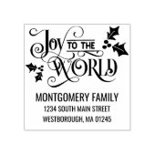 クリスマス引用文ジョイトゥザワールド差出人住所 ラバースタンプ (インプリント)