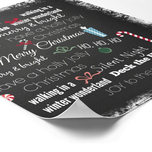 クリスマス引用文タイポグラフィ ポスター (角)