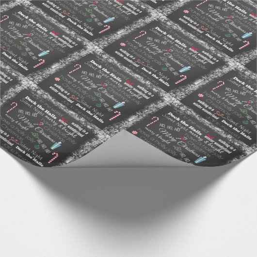 クリスマス引用文タイポグラフィ ラッピングペーパー (角)