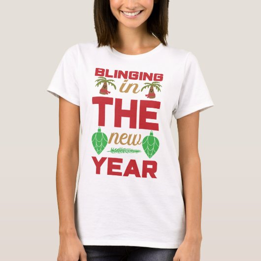クリスマス引用文デザインブリンキング Tシャツ (正面)