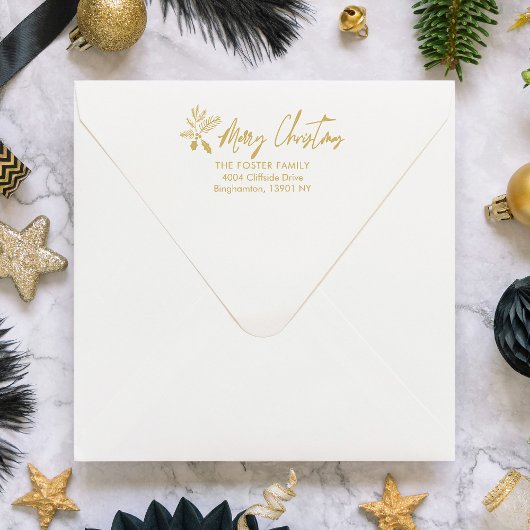 クリスマス引用文ホリーお洒落スクリプトの返却 ラバースタンプ