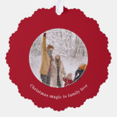 クリスマス引用文ホームは、ハートが飾られている オーナメントカード (裏面)