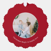 クリスマス引用文ホームは、ハートが飾られている オーナメントカード (正面)