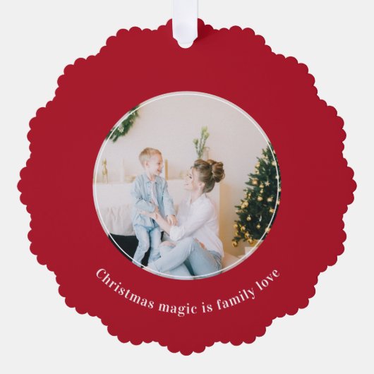 クリスマス引用文ホームは、ハートが飾られている オーナメントカード (正面)