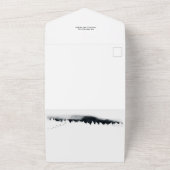 クリスマス引用文付/星空と森 オールインワン招待状 (外側)