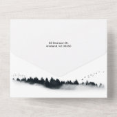 クリスマス引用文付/星空と森 オールインワン招待状 (裏面)